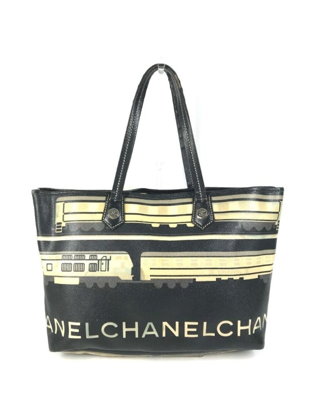 Chanel Tote Bag Central Station Leather Black